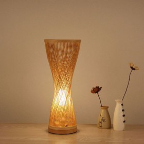 Creative Desk Light Bedroom Study Decorative Lighting Spiral Bamboo Table Lamp