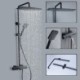 Thermostatic Shower Faucet System Liftable Shower Chrome/Black Color