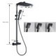 Rainfall Stainless Steel Mixer Shower Set Black / Chrome Exposed Thermostatic Shower System