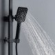 Rainfall Stainless Steel Mixer Shower Set Black / Chrome Exposed Thermostatic Shower System