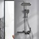 Shower Set with Thermostatic Shower Faucet, Digital Display, Rainfall Shower System, and Spray Gun