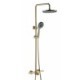 Shower Mixer Tap Bathroom Thermostatic Faucet With Handheld Spray & Rain Head Thermostat Shower Set