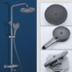 Bathroom Faucet with Thermostatic Bathtub Diverter Mixer Tap Multifunction Hand Held Shower Head