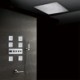 Rainfall Shower Head+Massage Spa Side Sprayer Jets Chrome Thermostatic Shower Faucet System