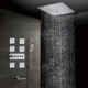 Rainfall Shower Head+Massage Spa Side Sprayer Jets Chrome Thermostatic Shower Faucet System