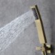 Massage Spa Side Spray Jets Thermostatic Faucet Shower System Brushed Gold Concealed Installation