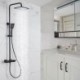 Shower Faucet Set in Brass with Invisible Tub Filler Mixer Tap