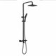 Optional Thermostatic Shower Faucet System 10" Top Sprayer Shower Set Chrome/Black/Gold