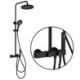 Matte Black Rainfall Shower System with High Pressure 10 Inch Shower Head