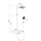 Self-Powered LED Display 10 Inch Rainfall Shower Head With Handheld Spray