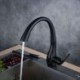 Touch Kitchen Faucet Mixer Tap with Pull Out Sprayer in Black