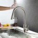 304 Stainless Steel Smart Touch Kitchen Faucet Mixer Tap with Pull Out Sprayer