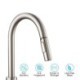 304 Stainless Steel Smart Touch Kitchen Faucet Mixer Tap with Pull Out Sprayer