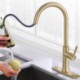 Sensor Gold Pull-Out Stainless Steel Kitchen Faucet