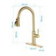 Sensor Gold Pull-Out Stainless Steel Kitchen Faucet