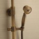 Tub Shower Faucet in Antique Brass with 8-Inch Shower Head and Hand Shower