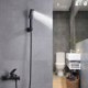 Black Shower Faucet Set ORB / Chrome Handheld Sprayer Wall Mount Bath Shower Mixer Tap