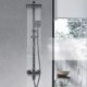 Lifting Shower Rod Rotatable Spout Black Stainless Steel Shower Faucet Set