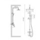 Lifting Shower Rod Rotatable Spout Black Stainless Steel Shower Faucet Set