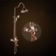 Shower System in Rose Gold with Rainhead and Handheld Shower Tub Spout