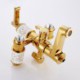 Modern Exposed Shower Faucet with Luxurious Gold Shower System