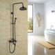 ORB Wall Mount Bathroom Shower Faucet with Rainfall Shower Fixture