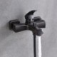 Black Shower Faucet Set ORB / Chrome Handheld Sprayer Wall Mount Bath Shower Mixer Tap