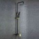 Hot and Cold Shower Faucet Black + Gold European Modern Copper Shower Sets