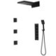 Black Shower Faucet Rainfall Head Shower Hand Shower Wall Mounted Shower Tap