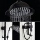 ORB Black Shower Faucet Set Rotatable Spout Shower Set Adjustable Shower Head