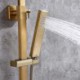 Shower Faucet Set Brushed Gold 9 Inch Rain Shower Head Bathroom Shower System