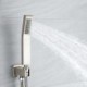 Nickel Brushed/Black Rainfall Shower Faucet Set Head And Hand Shower With Waterfall Tub Tap Set