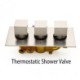 Brushed Nickel Luxurious LED Shower Faucet Square Rain Shower System with Hand Shower and Body Sprays