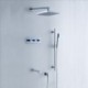 Modern Shower System with Slide Bar Handshower and In-Wall Chrome Shower Faucet