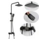 Chrome/Black/Black+Red Modern Shower Faucet Set with Hidden Faucet Outlet Shower System