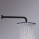 Solid Black Rain Shower System with Luxury Thermostatic Shower Faucet