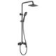 Exposed Rainfall Bathroom Shower Faucet Set Wall Mounted Shower Faucet System