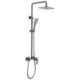 Exposed Rainfall Bathroom Shower Faucet Set Wall Mounted Shower Faucet System