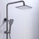 Exposed Rainfall Bathroom Shower Faucet Set Wall Mounted Shower Faucet System