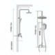 Stainless Steel Bathroom Shower System with Black Shower Faucet