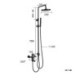 Split Bathroom Shower System Swivel Spout Brass Shower Faucet Set