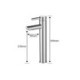 Single Handle Modern Bathroom Sink Faucet in Stainless Steel