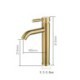 Bathroom Mixer Tap Single Faucet in Brushed Gold Stainless Steel (Tall)