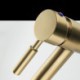 Bathroom Mixer Tap Single Faucet in Brushed Gold Stainless Steel (Tall)