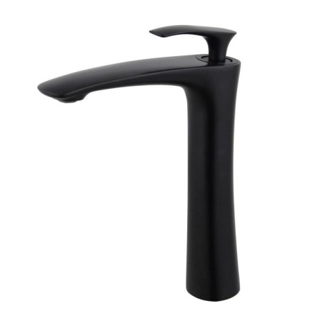 Optional Black/Chrome Single Lever Vessel Sink Faucet Bathroom Tall Countertop Mixer Tap