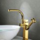 Special Bathroom Sink Tap with Luxurious Gold Basin Faucet