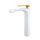 Tall MixerTap Deck Mounted Single Hole Single Handle White High End Bathroom Vessal Sink Faucet