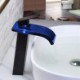 No Battery Required Glass LED Bathroom Sink Faucet Modern Waterfall Vessel Sink Mixer Tap