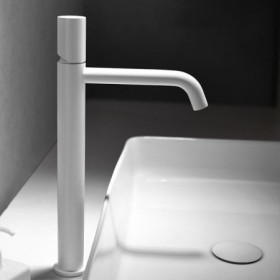 Vessel Sink Faucet with White Brass Basin Mixer Tap