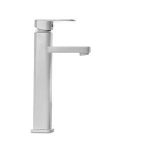 Modern Simple Bathroom Sink Tap High White Basin Faucet